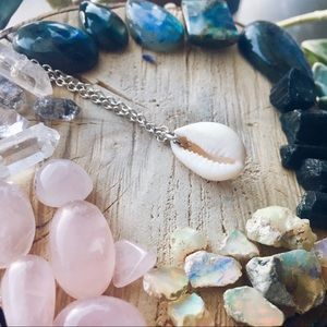 Cowrie Shell Silver Necklace Handmade